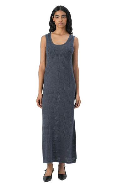 Scout Long Knit Dress in Ombre Blue