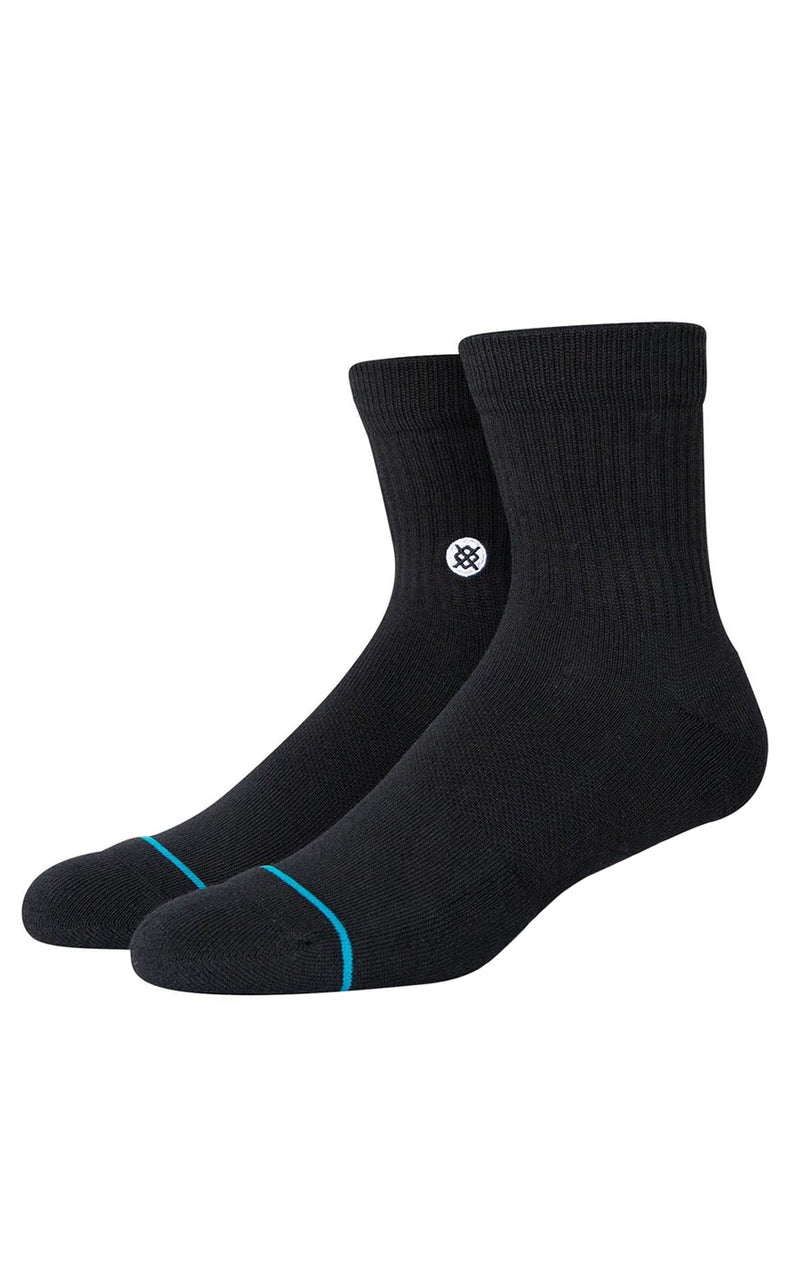 Icon Quarter Socks in Black