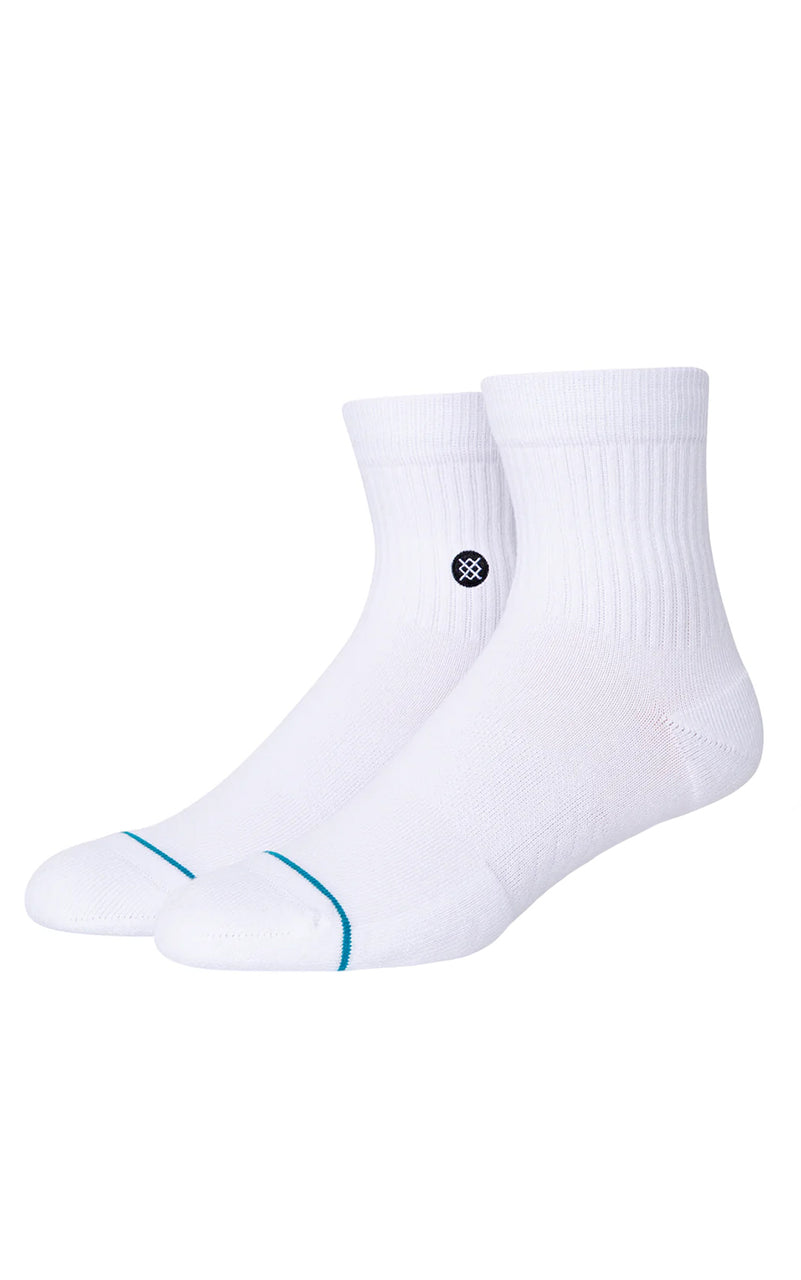 Icon Quarter Socks in White