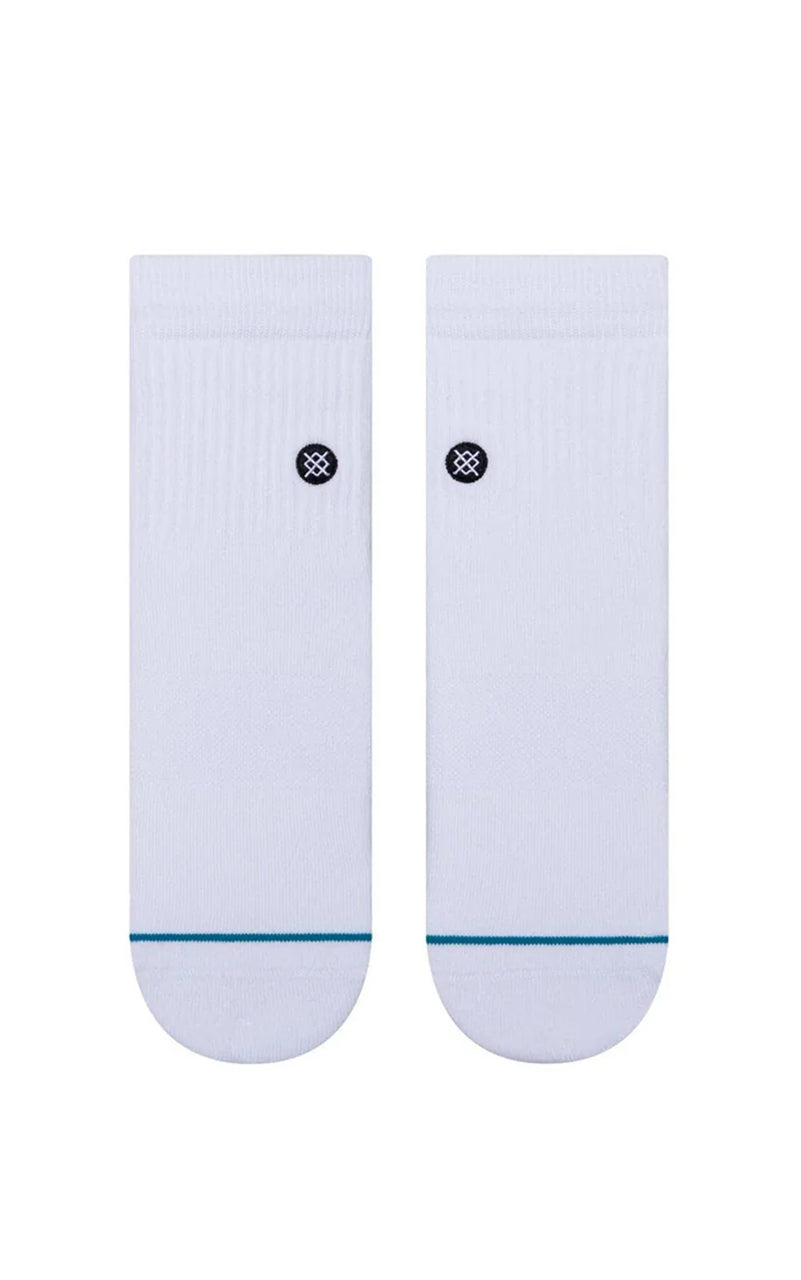 Icon Quarter Socks in White