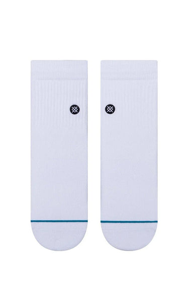 Icon Quarter Socks in White