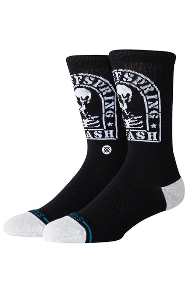 Smashed Crew Socks in Black