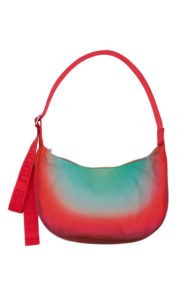 Medium Nylon Crescent Bag in Rain