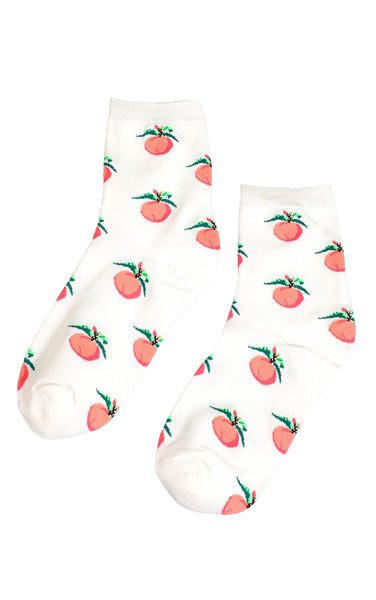 Peach Sock in Ivory
