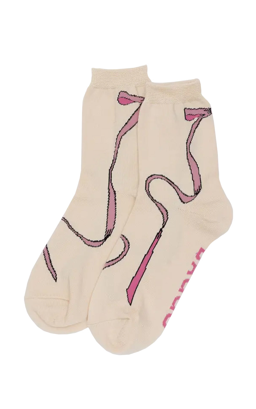 Pink Bow Socks