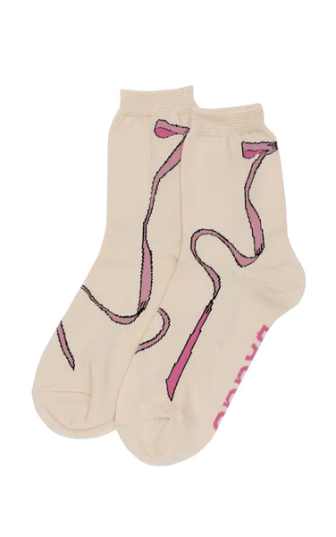 Pink Bow Socks