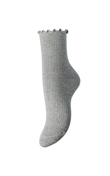 Fia Sock in Light Gray Melange