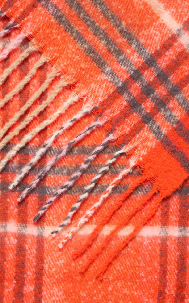 Elma Scarf in Tangerine Tango Check