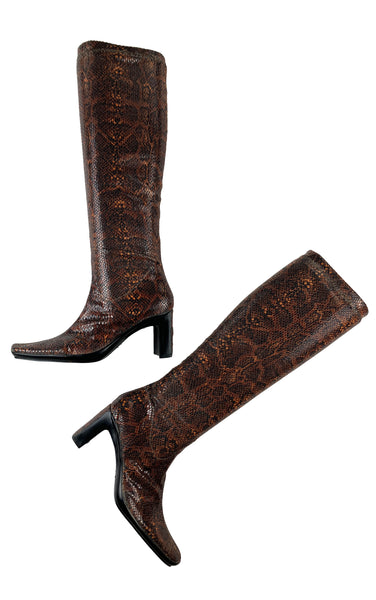 BCBG Faux Reptile Boot