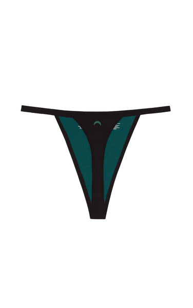 High Rise String Thong Undies in Black
