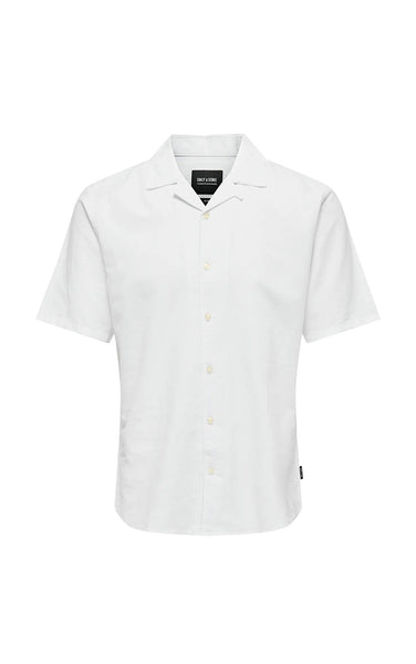 Caiden Life Linen Blend Resort Shirt in White