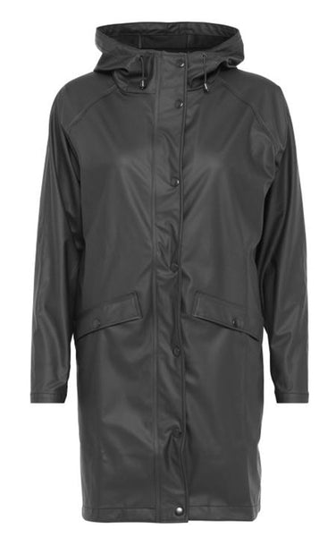 Malou Coated Jacket in Black