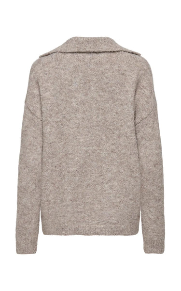 Maggie Collar Sweater in Malt Ball