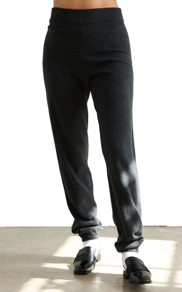 Josie Sweatpants Knit in Heather Black