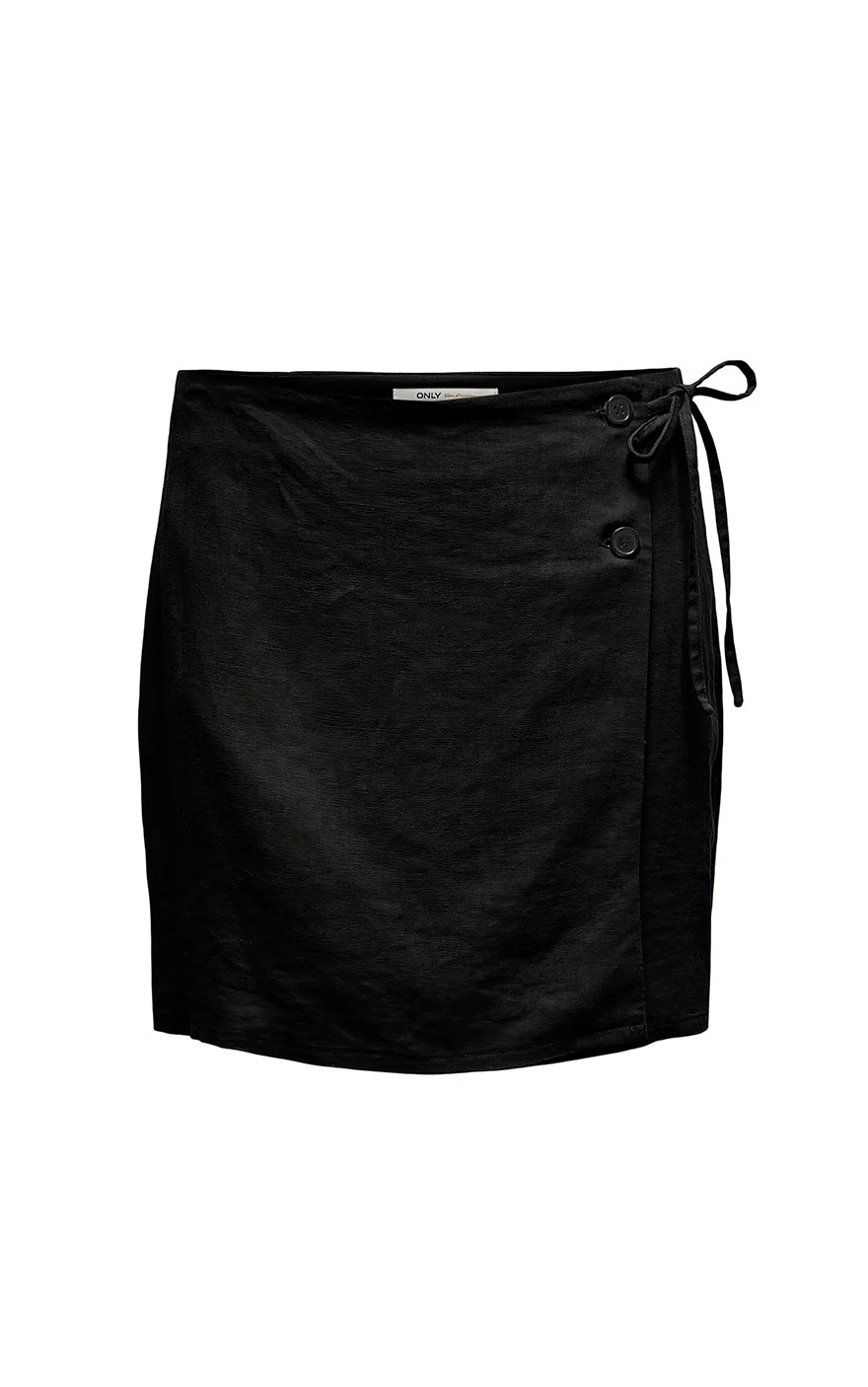 Caro Skirt in Black Linen