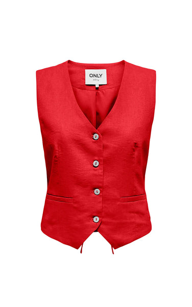 Caro Vest in Mars Red