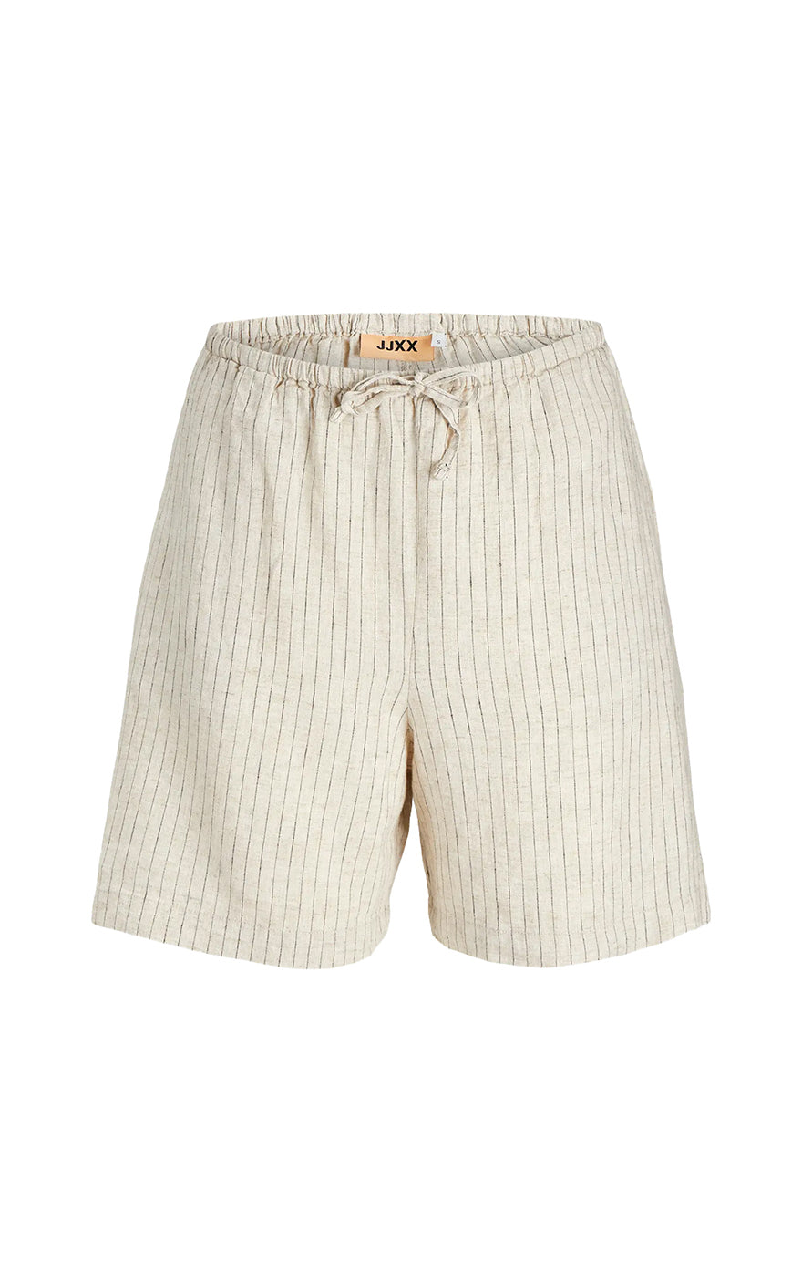 Breeze Summer Short in Feather Gray Pinstripe