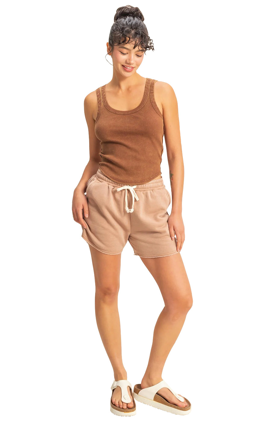 Timeless Threads Acid Wash Tank in Chestnut