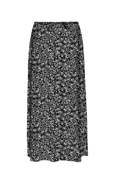 Easy Joy Maxi Skirt in Black with Pamela Print