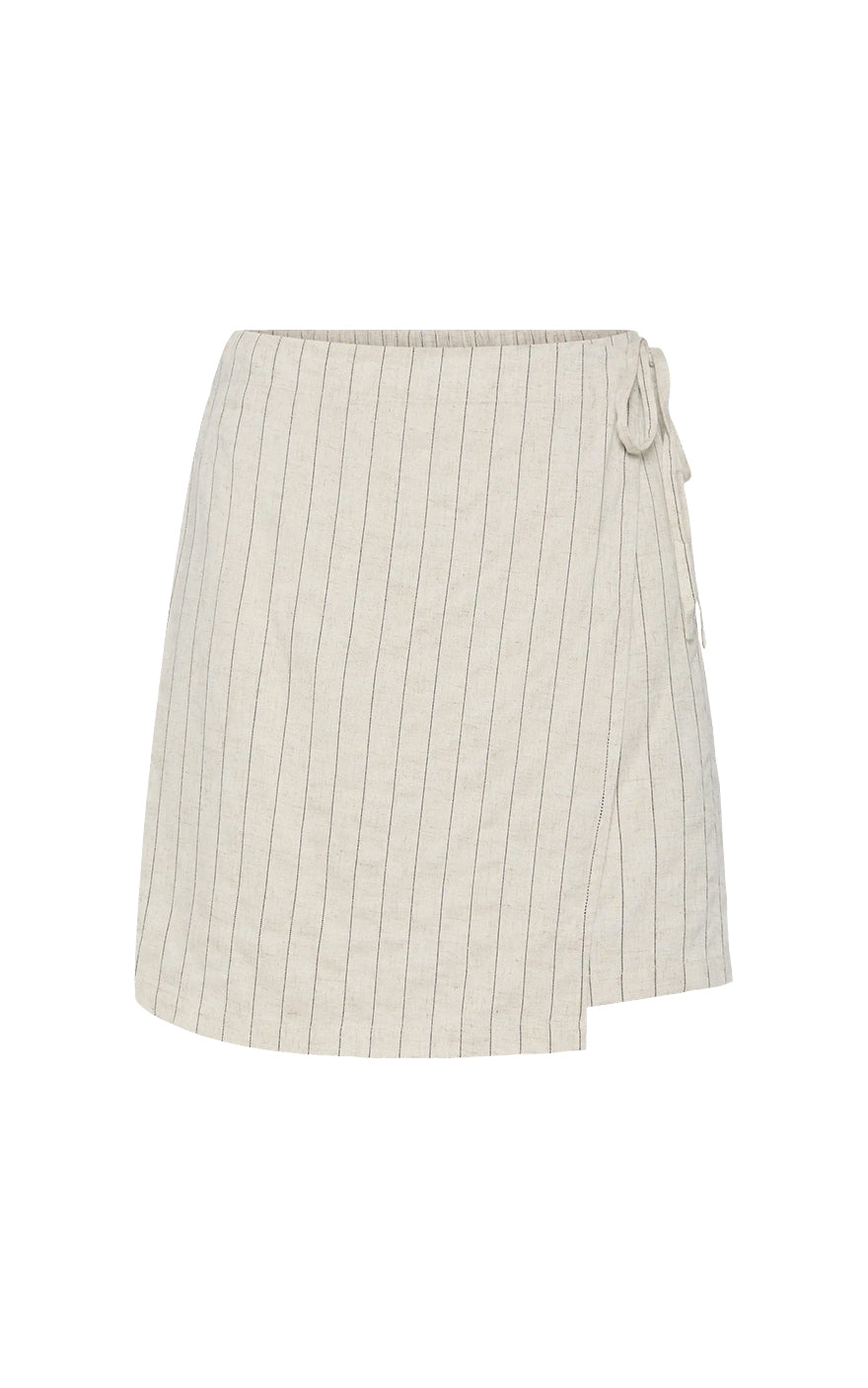 Pia Skirt in Birch with Stripe