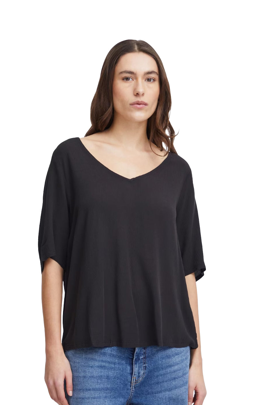 Marrakech Short Sleeve Top in Black