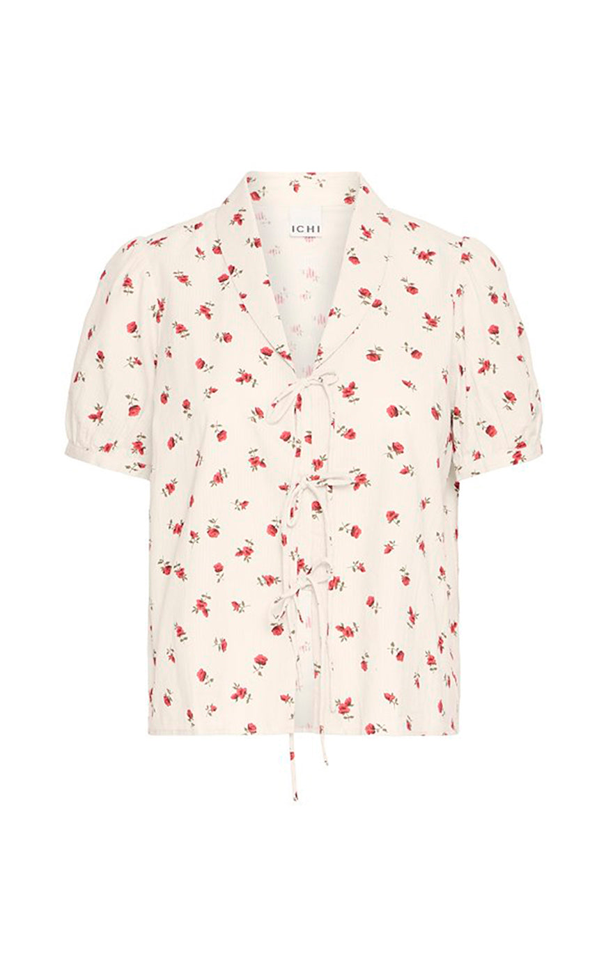 Rosey Shirt in Geranium Flower AOP