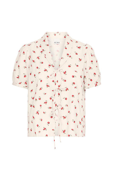 Rosey Shirt in Geranium Flower AOP