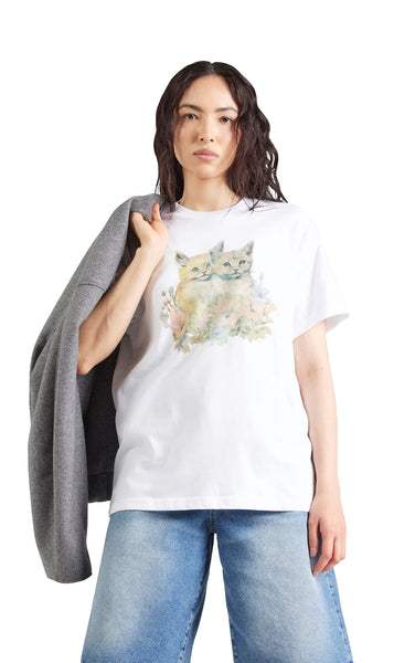 Smitten Oversize Tee in White