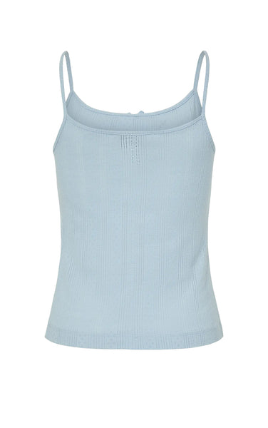 Marie Singlet in Blue Pointelle