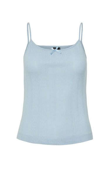 Marie Singlet in Blue Pointelle