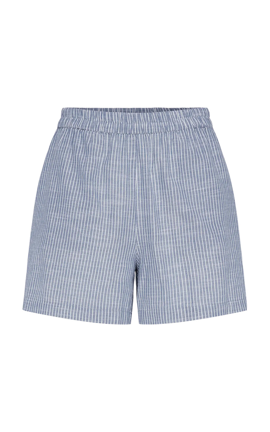 Apia Shorts in Coronet Blue with White Stripes