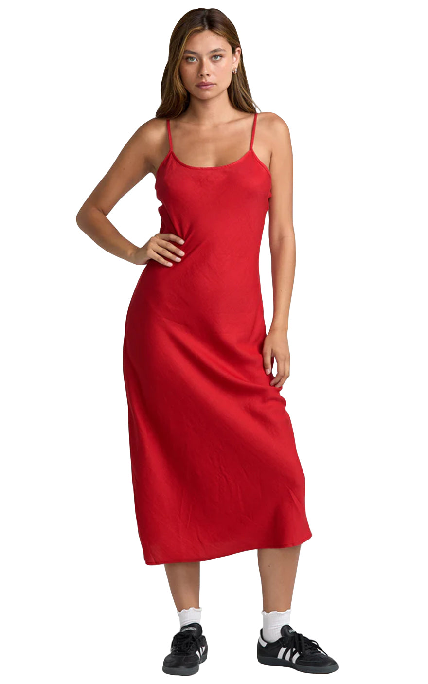 Lets Dance Slip Dress in Red Pepper