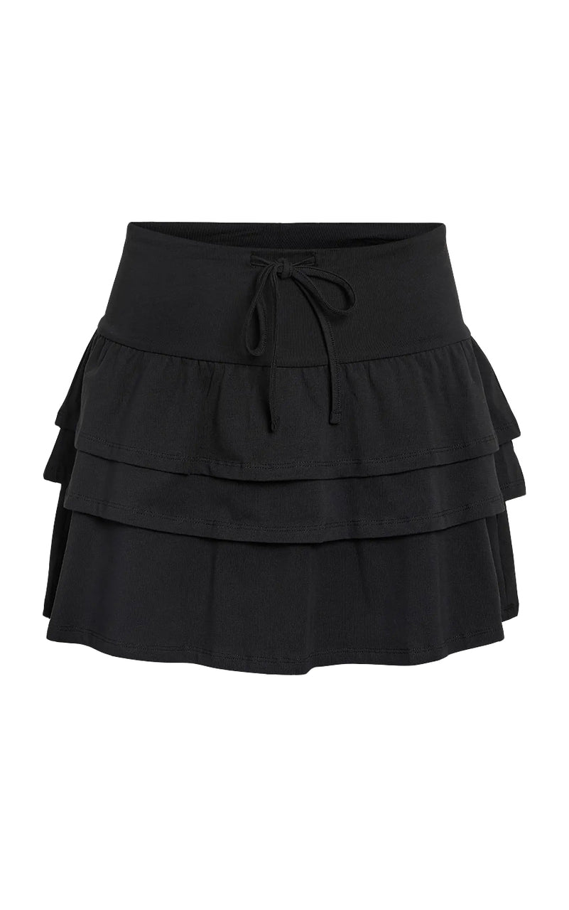 Kesha Frill Skirt in Black