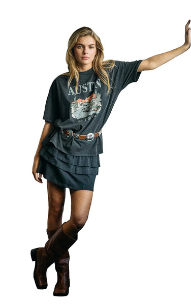 Kesha Frill Skirt in Black