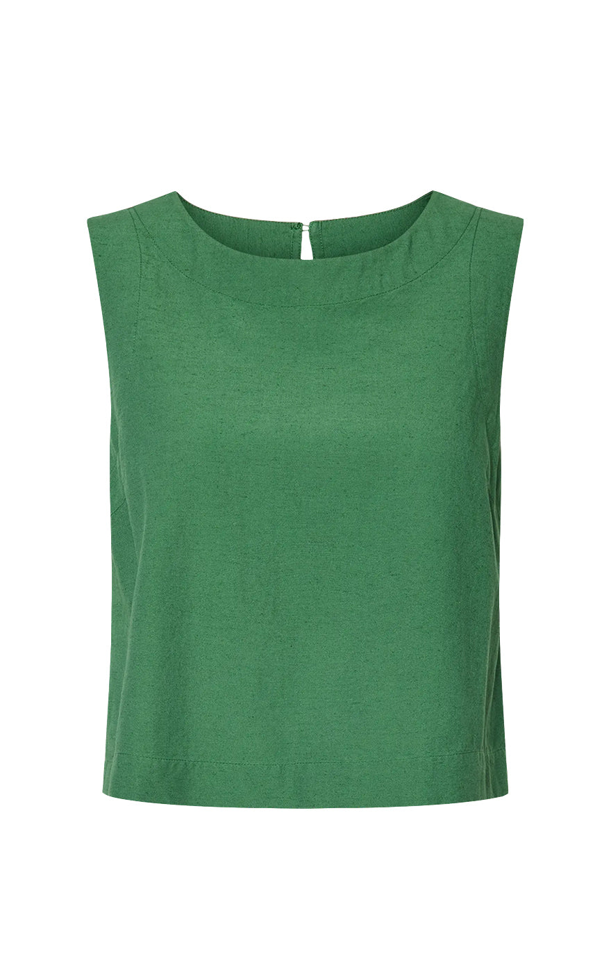 Tera Sleeveless Top in Fairway Green