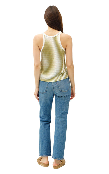 Sophie Linen Tank in Kiwi