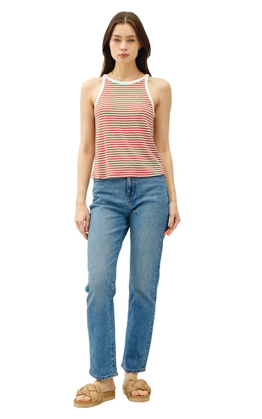 Sophie Linen Tank in Rust