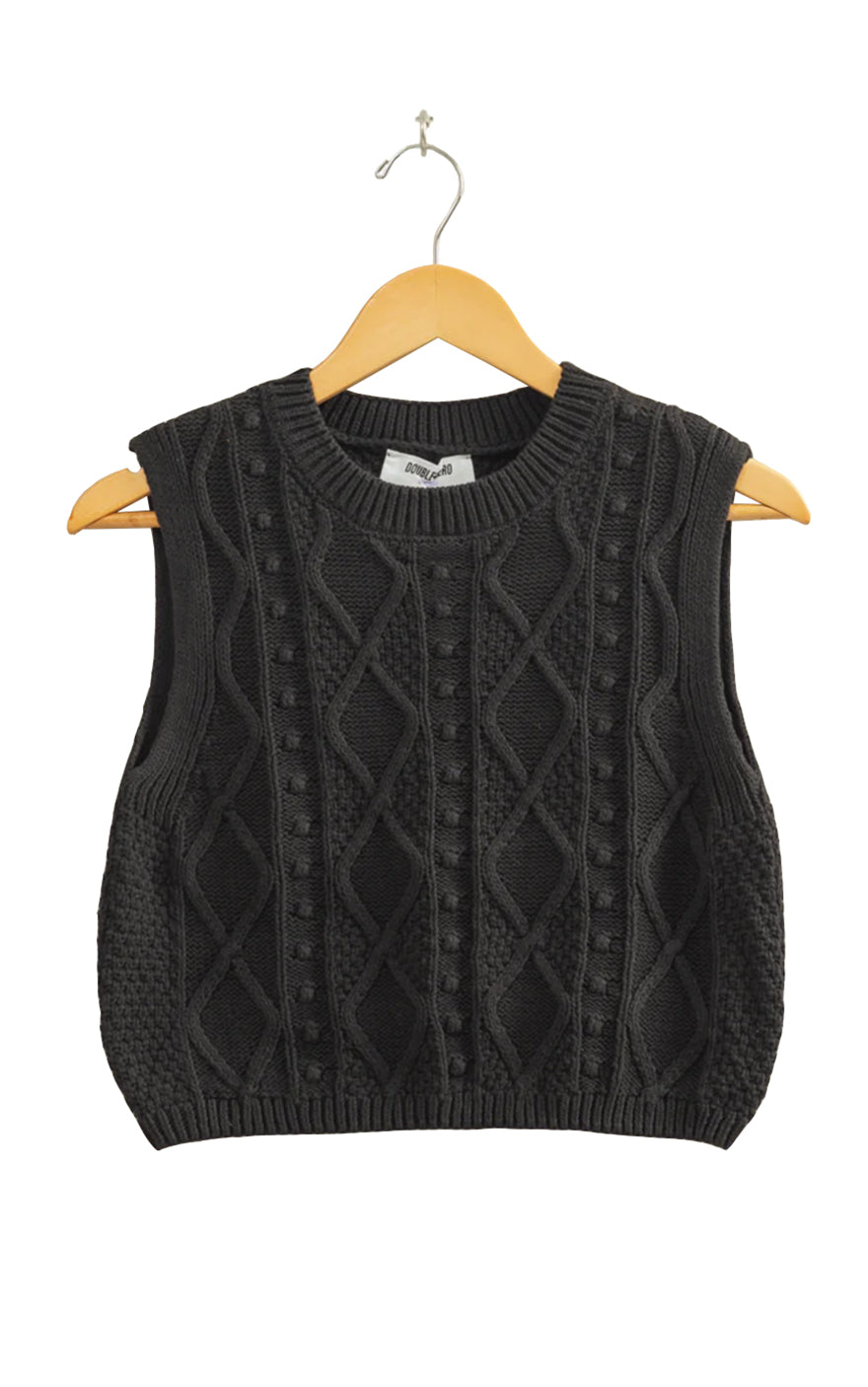 Emery Sweater Vest in Black