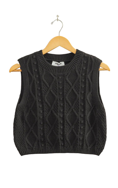 Emery Sweater Vest in Black