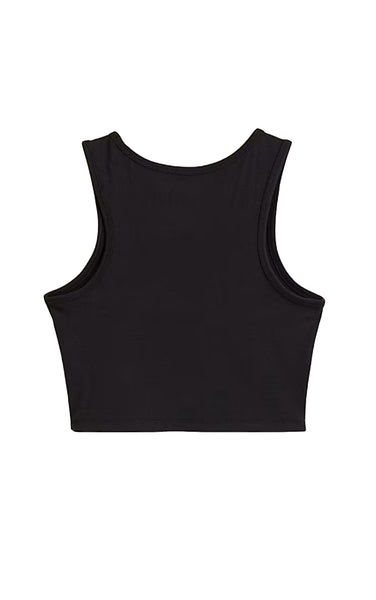 Upworn Fitted Tank in Black