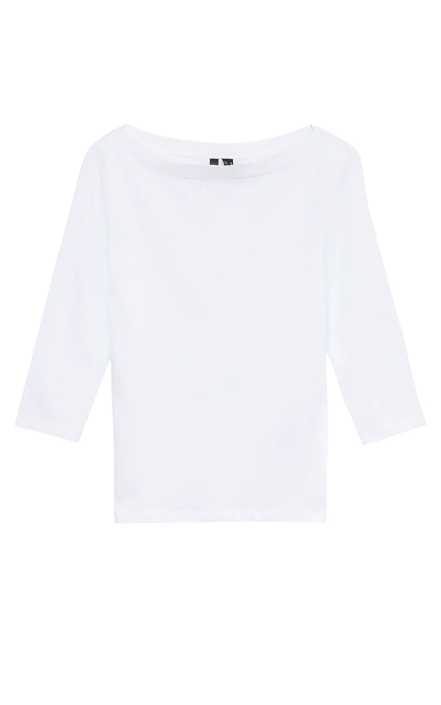 Panda Modal 3/4 Top in Bright White