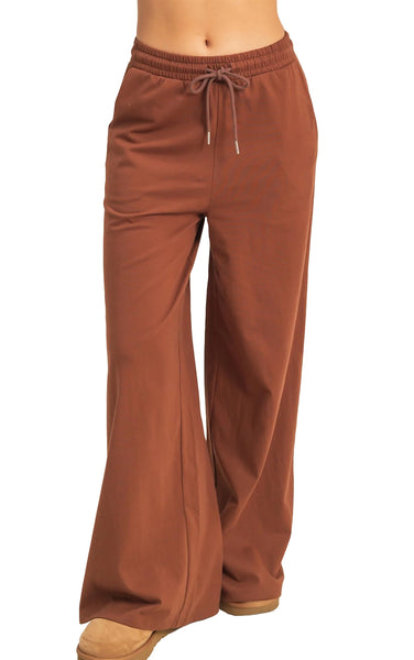 Cora Wide Leg Pants in Chestnut
