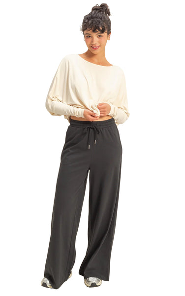 Cora Wide Leg Pants in Black