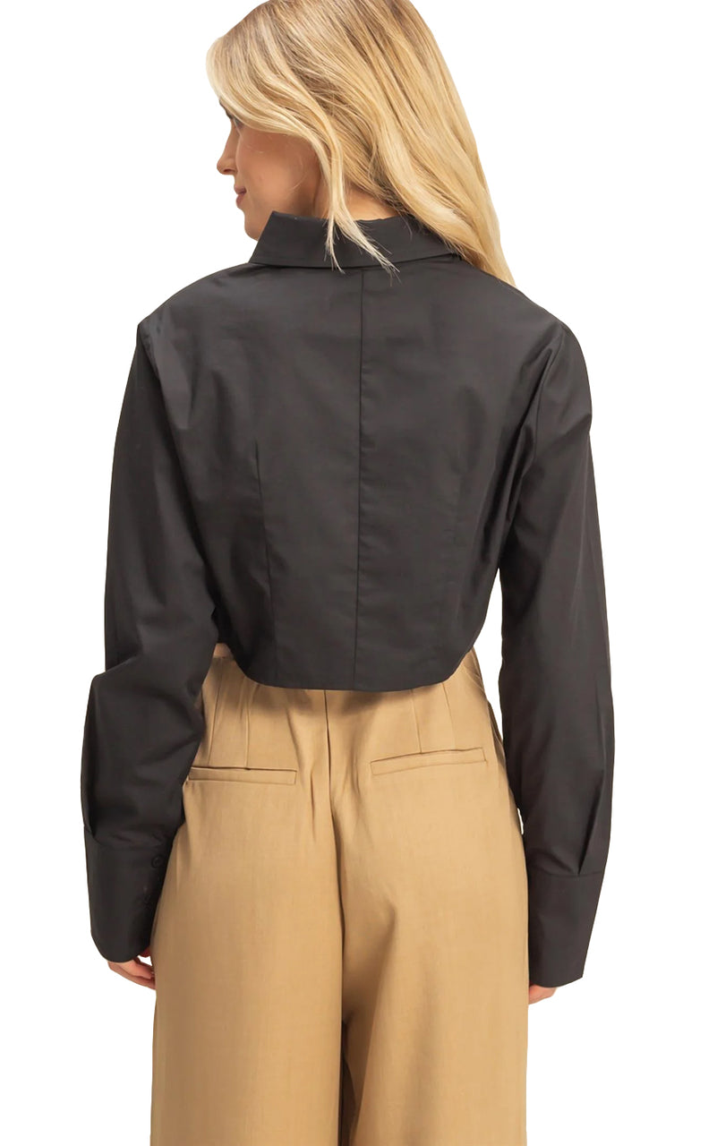 Ellie Button Up Shirt in Black