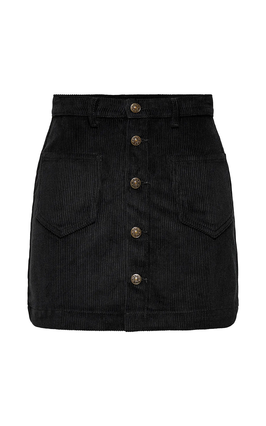 Amazing Cord Skirt in Black