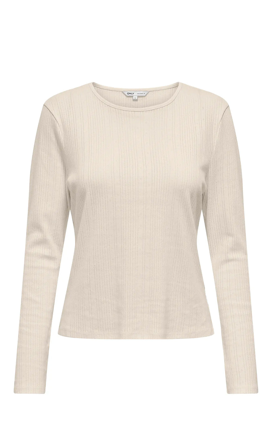 Bremen O-Neck Long Sleeve Top in Birch