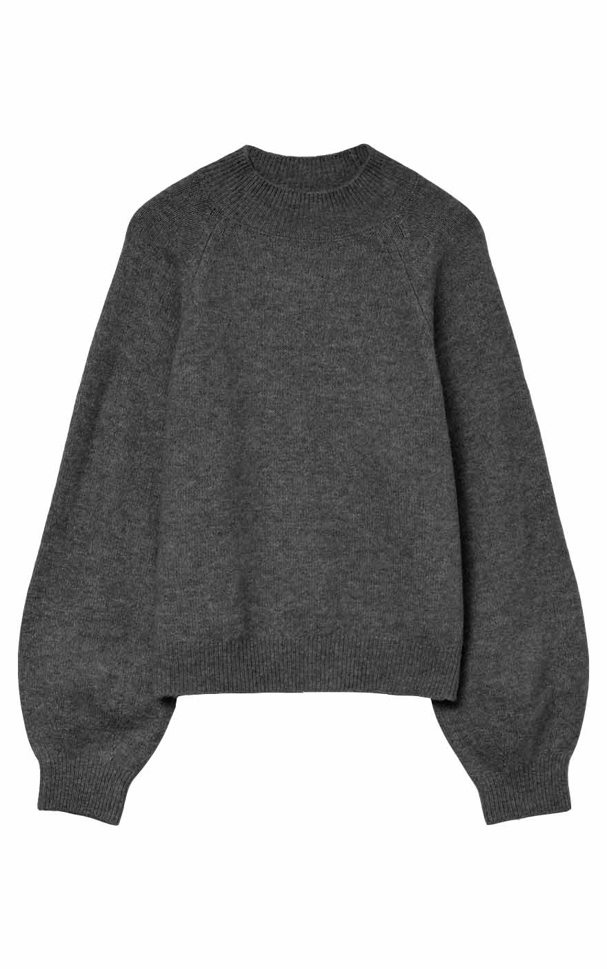 Leaf Sweater in Dark Gray Melange