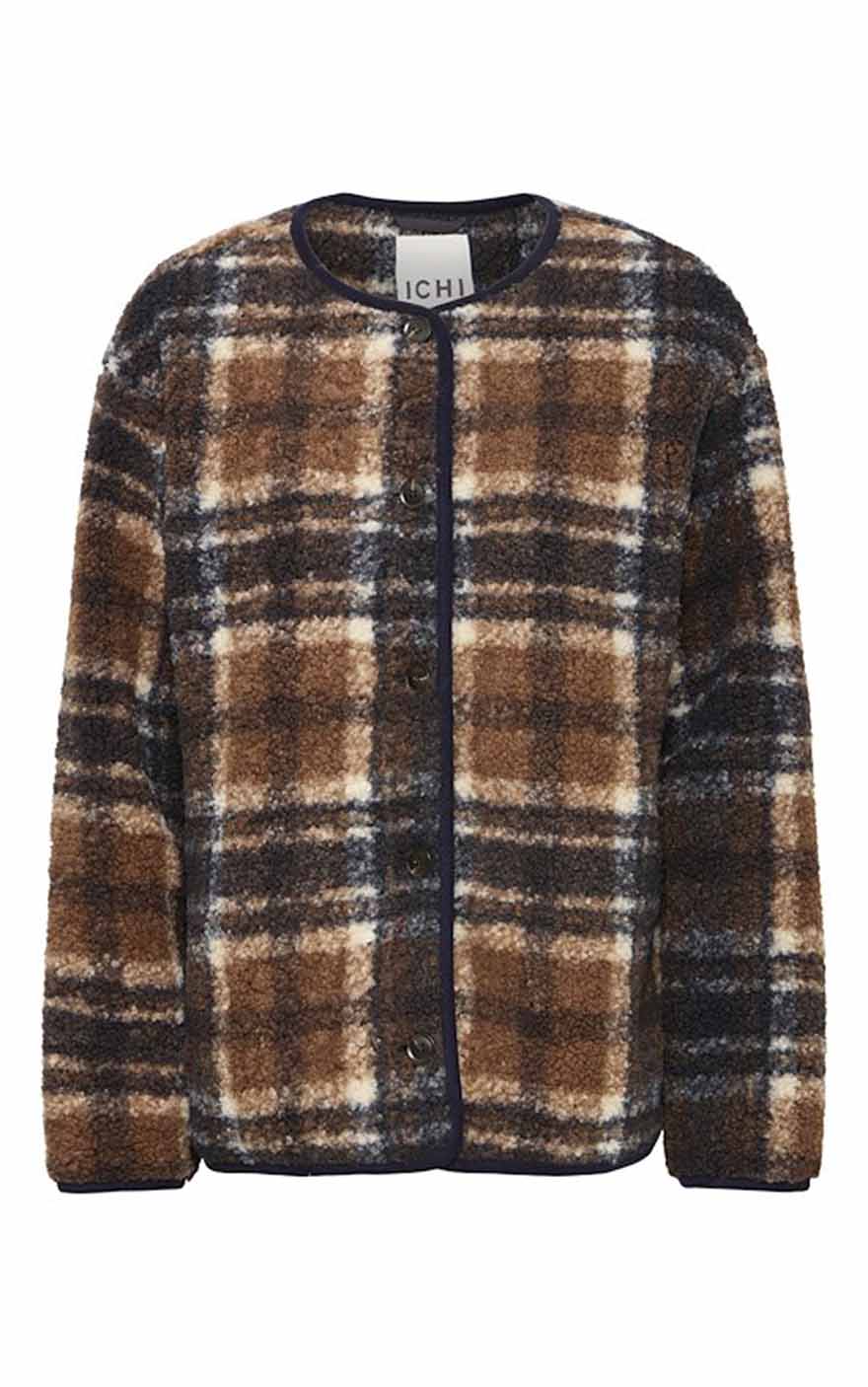 Kolira Jacket in Dark Navy Check