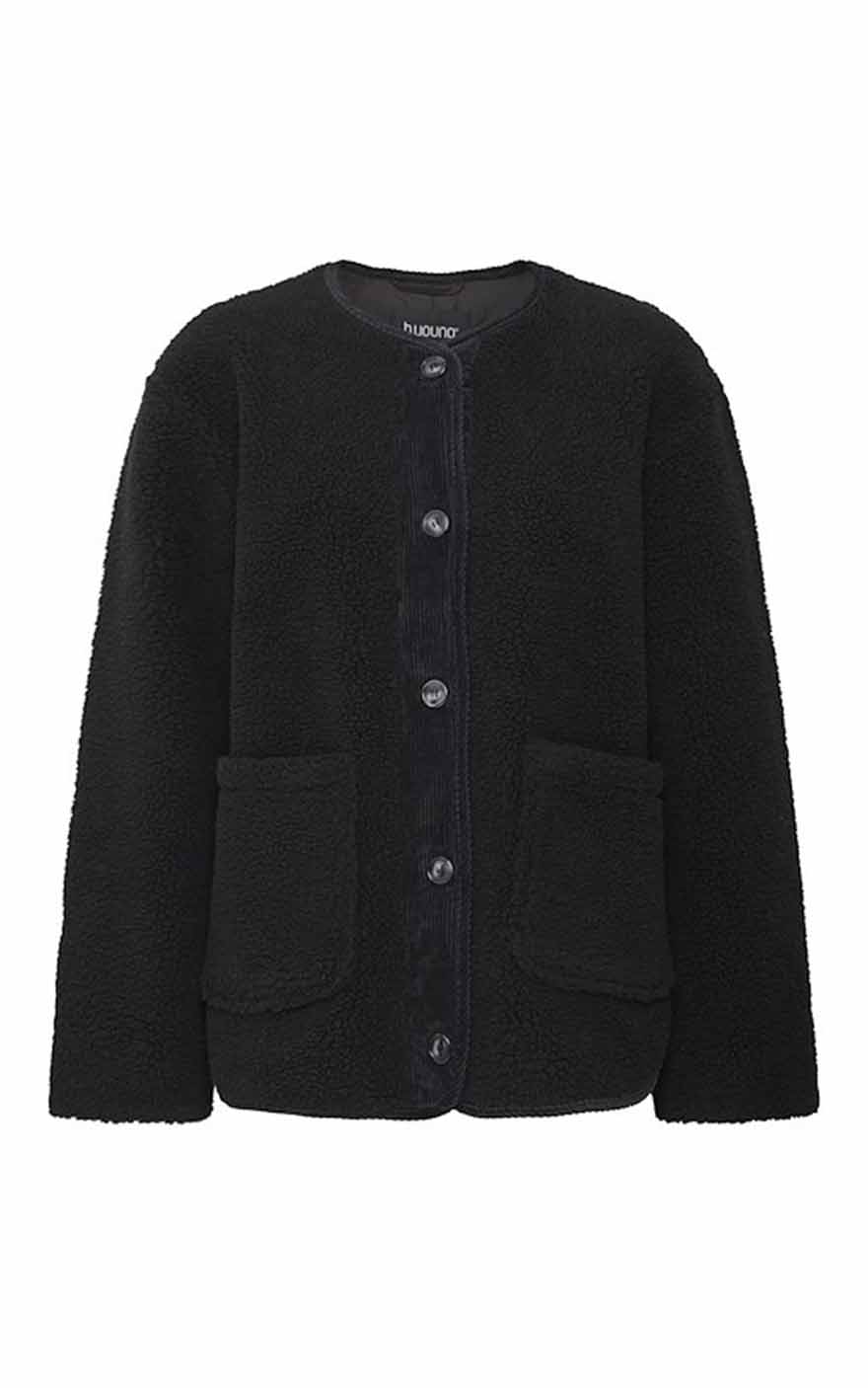 Cotty Jacket in Black Fleece