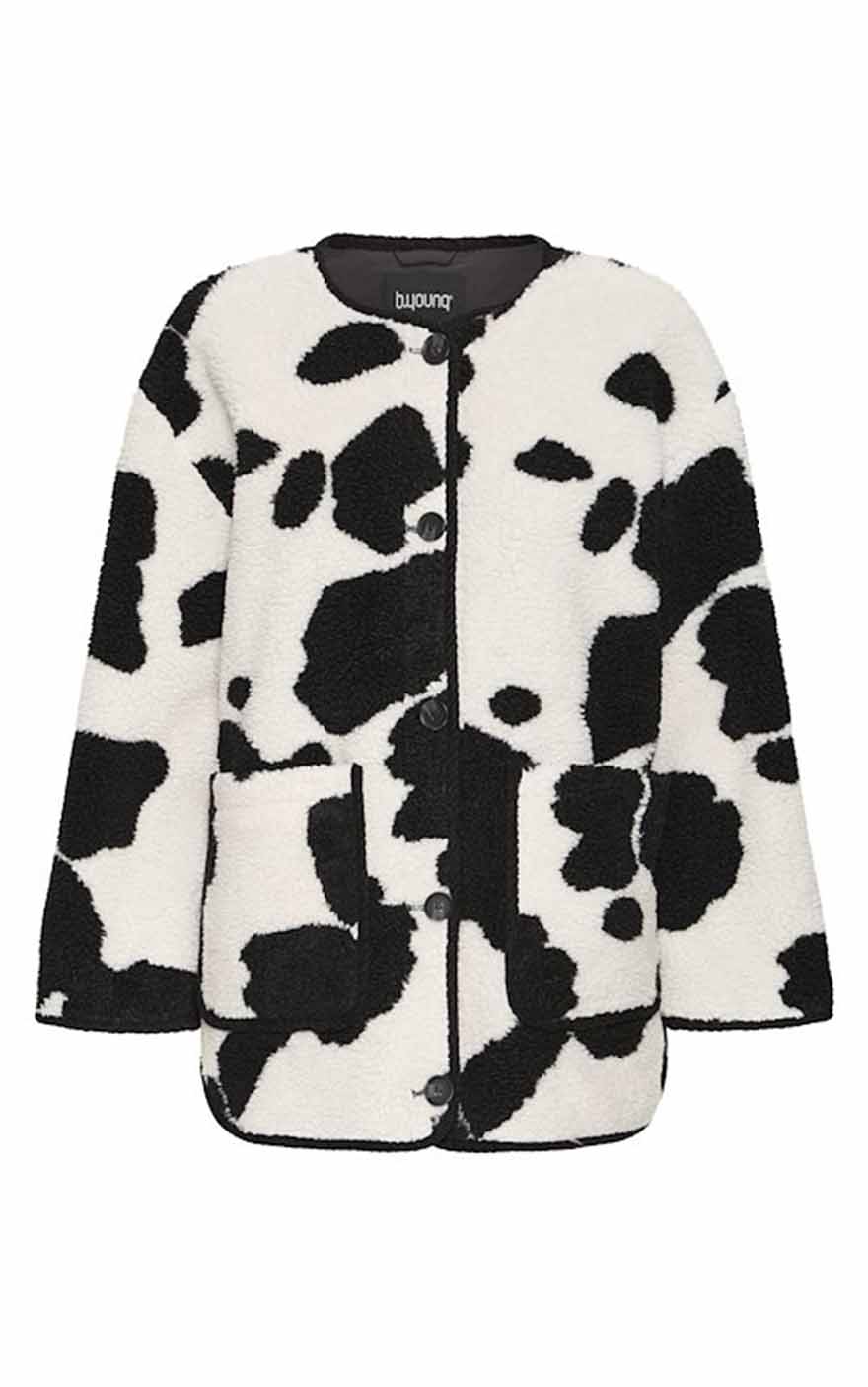 Cotata Jacket in Black Cow Fleece